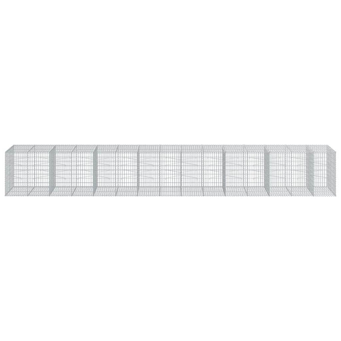 Coș gabion cu capac, 750x100x100 cm, fier galvanizat - WALTI WALTI
