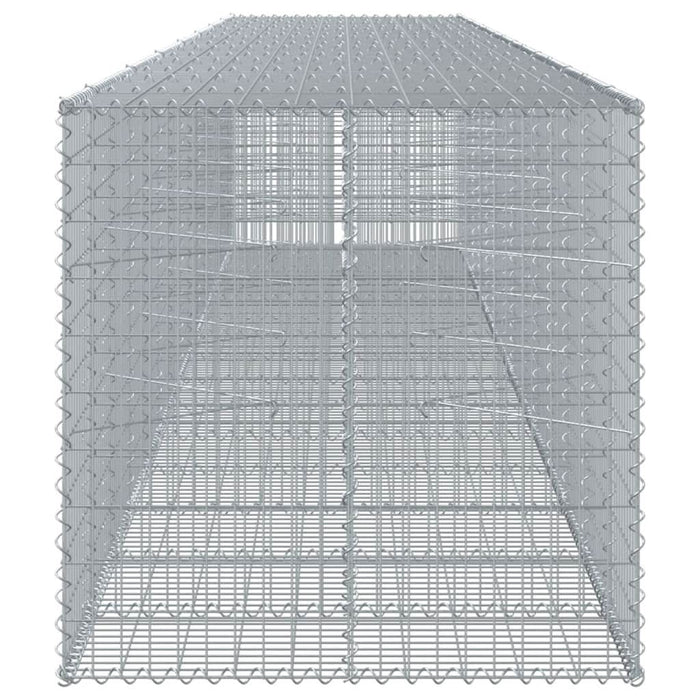 Coș gabion cu capac, 750x100x100 cm, fier galvanizat - WALTI WALTI