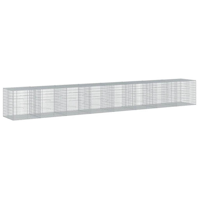 Coș gabion cu capac, 800x100x100 cm, fier galvanizat - WALTI WALTI
