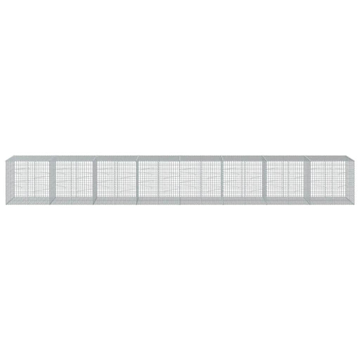 Coș gabion cu capac, 800x100x100 cm, fier galvanizat - WALTI WALTI