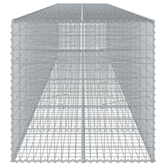 Coș gabion cu capac, 800x100x100 cm, fier galvanizat - WALTI WALTI