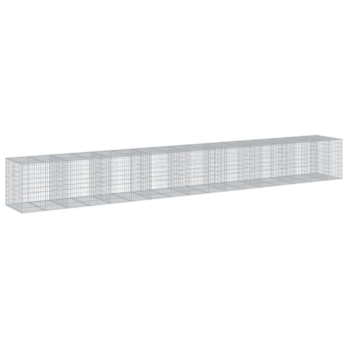 Coș gabion cu capac, 850x100x100 cm, fier galvanizat - WALTI WALTI