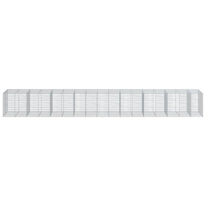 Coș gabion cu capac, 850x100x100 cm, fier galvanizat - WALTI WALTI