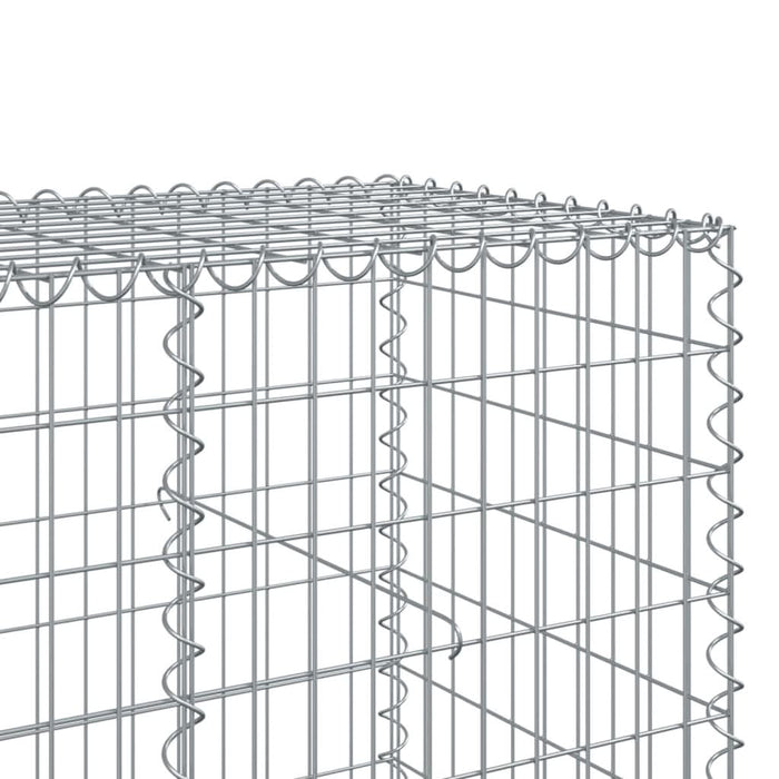Coș gabion cu capac, 850x100x100 cm, fier galvanizat - WALTI WALTI