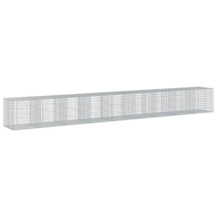 Coș gabion cu capac, 900x100x100 cm, fier galvanizat - WALTI WALTI