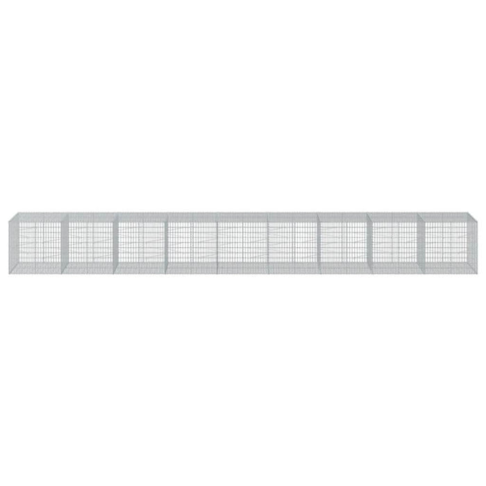 Coș gabion cu capac, 900x100x100 cm, fier galvanizat - WALTI WALTI