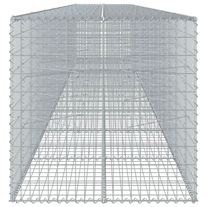 Coș gabion cu capac, 900x100x100 cm, fier galvanizat - WALTI WALTI