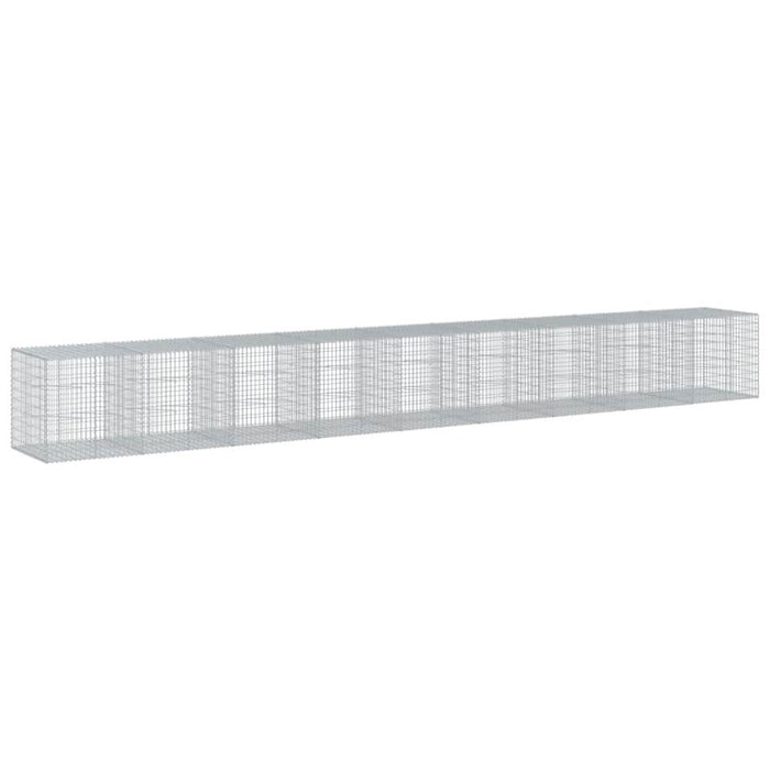 Coș gabion cu capac, 900x100x100 cm, fier galvanizat - WALTI WALTI