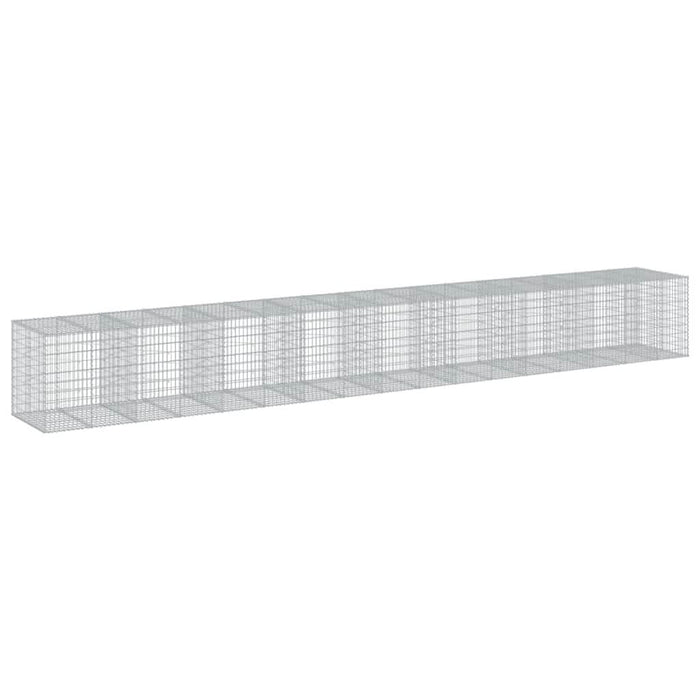 Coș gabion cu capac, 950x100x100 cm, fier galvanizat - WALTI WALTI