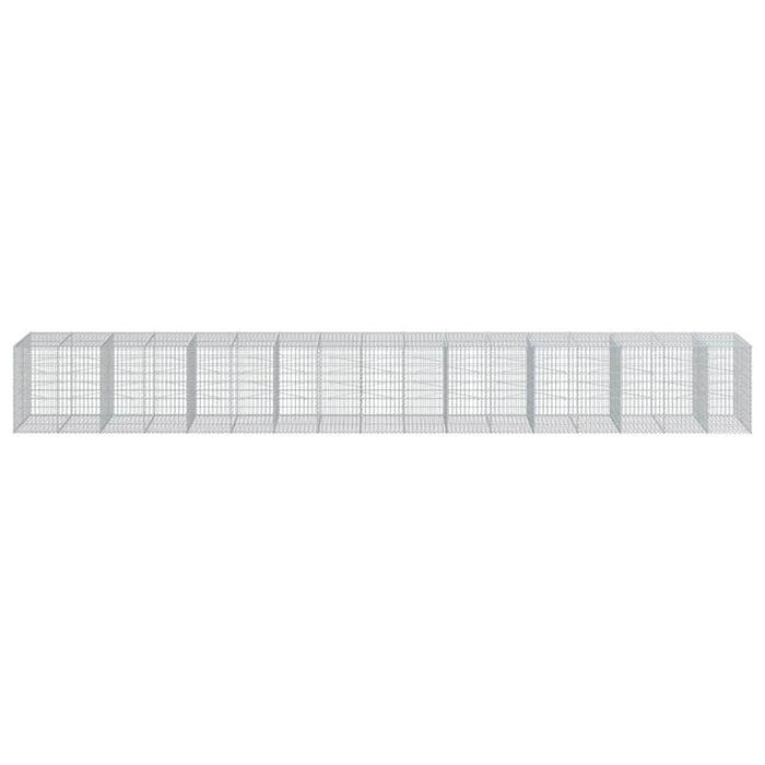 Coș gabion cu capac, 950x100x100 cm, fier galvanizat - WALTI WALTI