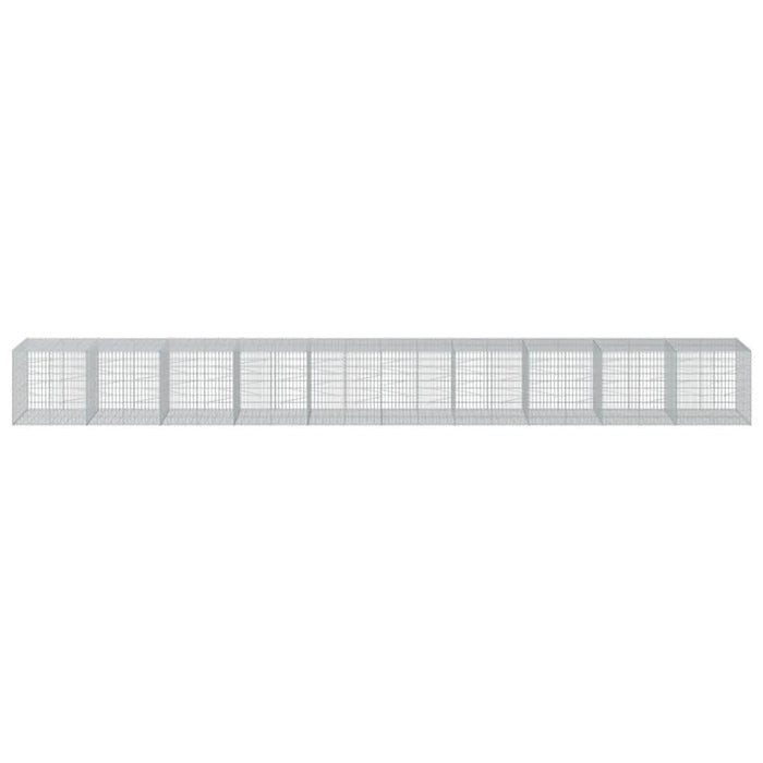 Coș gabion cu capac, 1000x100x100 cm, fier galvanizat - WALTI WALTI