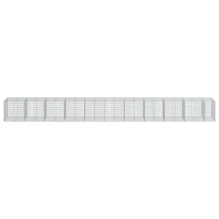 Coș gabion cu capac, 1050x100x100 cm, fier galvanizat - WALTI WALTI