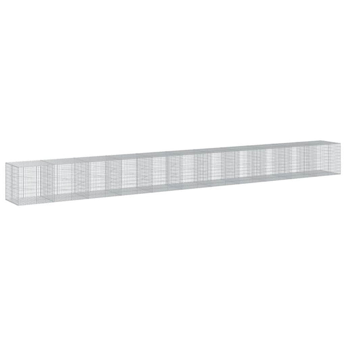 Coș gabion cu capac, 1100x100x100 cm, fier galvanizat - WALTI WALTI