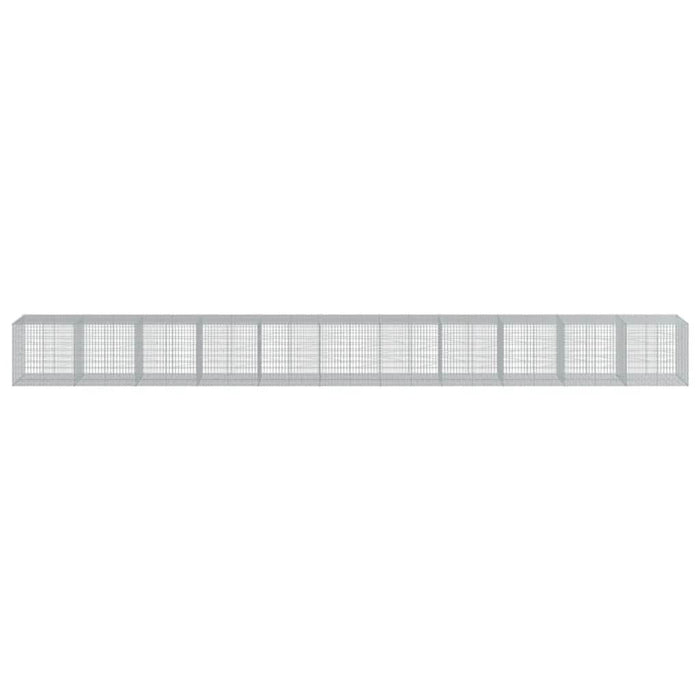 Coș gabion cu capac, 1100x100x100 cm, fier galvanizat - WALTI WALTI
