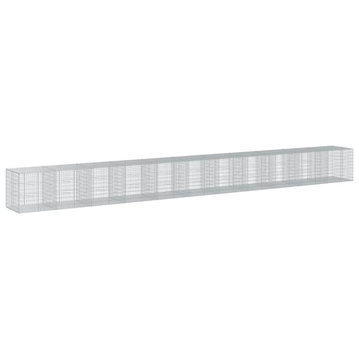 Coș gabion cu capac, 1100x100x100 cm, fier galvanizat - WALTI WALTI