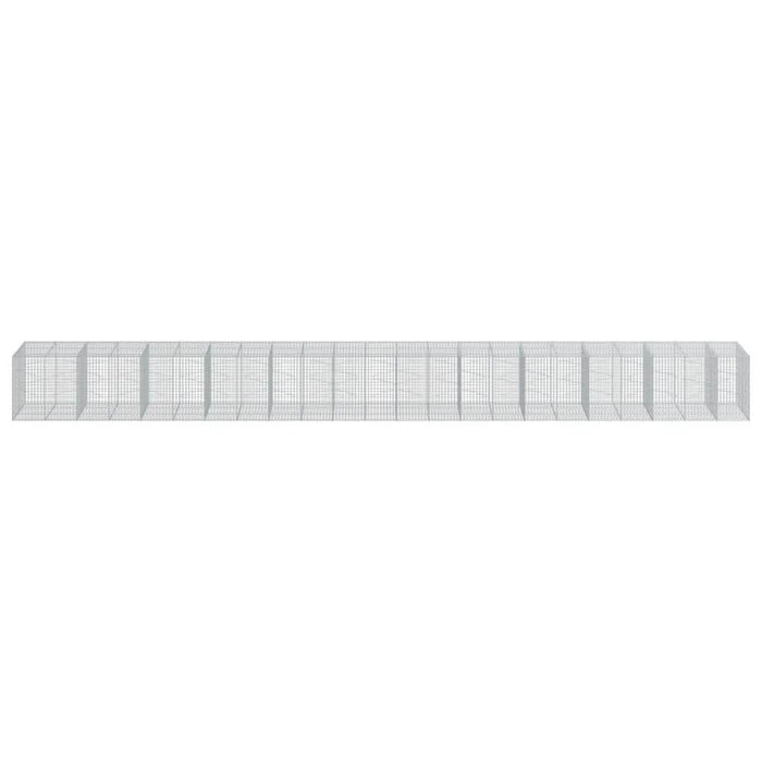 Coș gabion cu capac, 1150x100x100 cm, fier galvanizat - WALTI WALTI