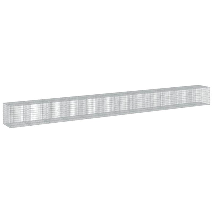 Coș gabion cu capac, 1200x100x100 cm, fier galvanizat - WALTI WALTI