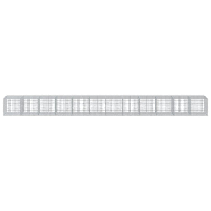 Coș gabion cu capac, 1200x100x100 cm, fier galvanizat - WALTI WALTI