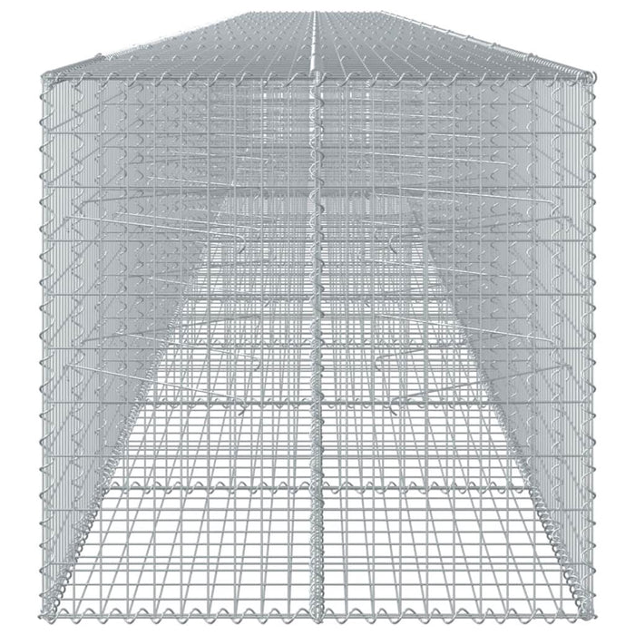 Coș gabion cu capac, 1200x100x100 cm, fier galvanizat - WALTI WALTI