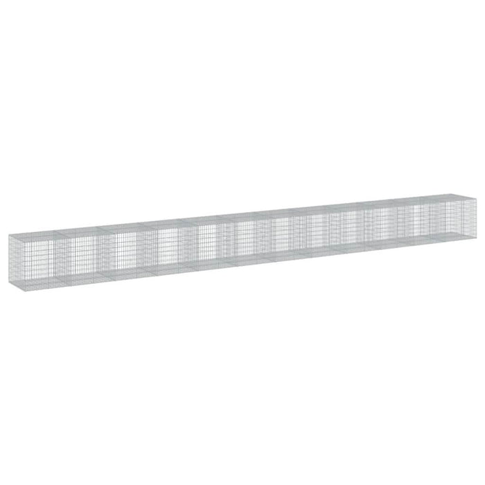 Coș gabion cu capac, 1200x100x100 cm, fier galvanizat - WALTI WALTI