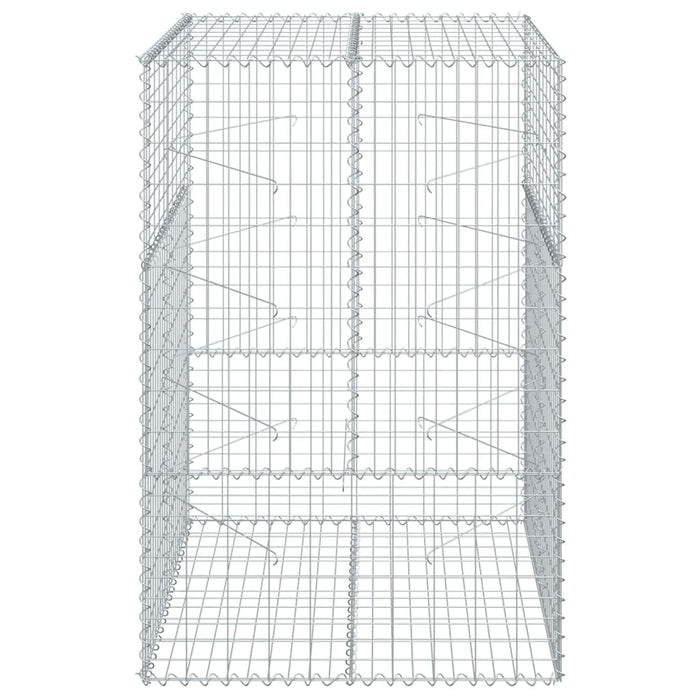 Coș gabion cu capac, 100x100x150 cm, fier galvanizat - WALTI WALTI