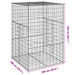 Coș gabion cu capac, 100x100x150 cm, fier galvanizat - WALTI WALTI