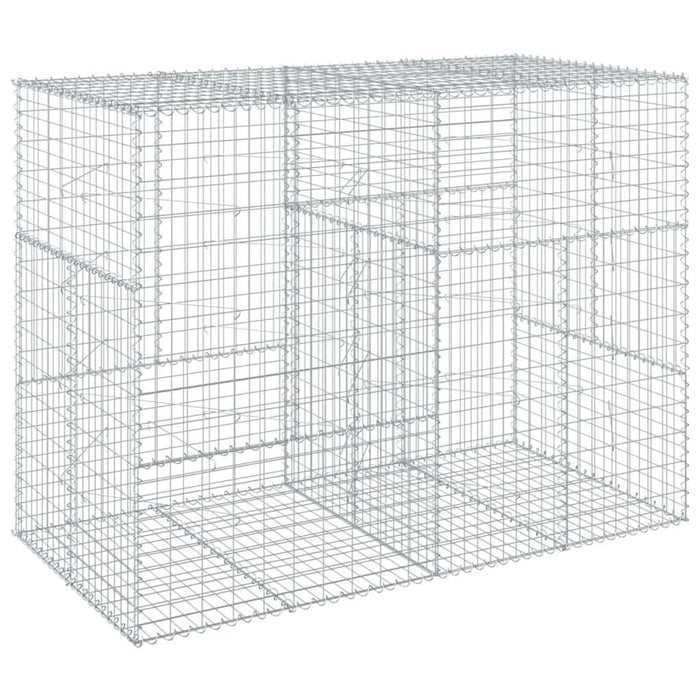 Coș gabion cu capac, 200x100x150 cm, fier galvanizat - WALTI WALTI