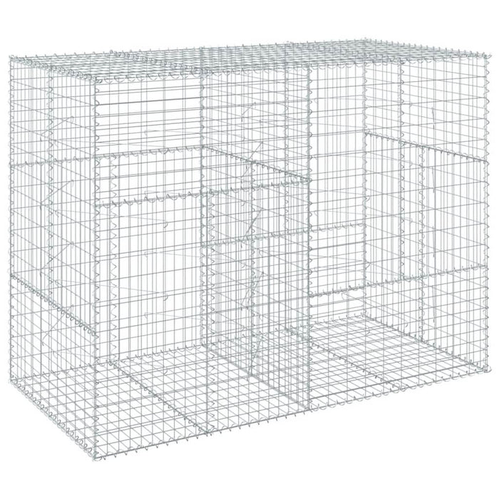 Coș gabion cu capac, 200x100x150 cm, fier galvanizat - WALTI WALTI