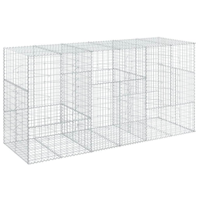 Coș gabion cu capac, 300x100x150 cm, fier galvanizat - WALTI WALTI