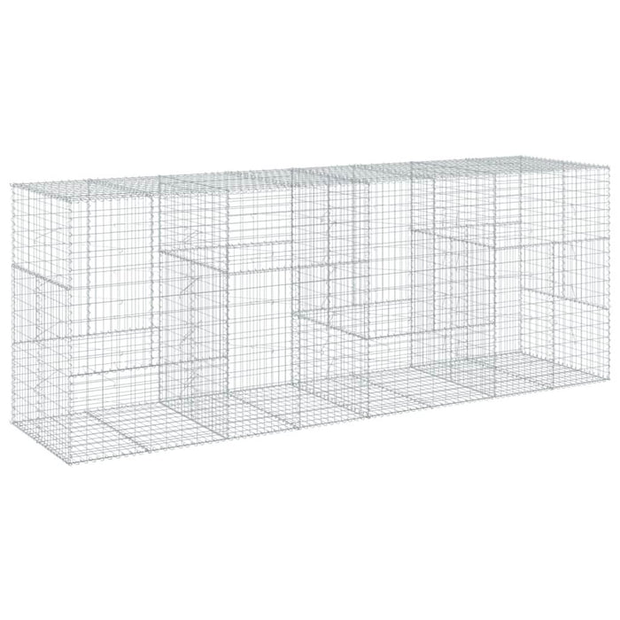 Coș gabion cu capac, 400x100x150 cm, fier galvanizat - WALTI WALTI
