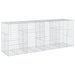 Coș gabion cu capac, 400x100x150 cm, fier galvanizat - WALTI WALTI