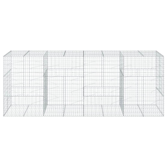 Coș gabion cu capac, 400x100x150 cm, fier galvanizat - WALTI WALTI