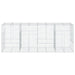 Coș gabion cu capac, 400x100x150 cm, fier galvanizat - WALTI WALTI