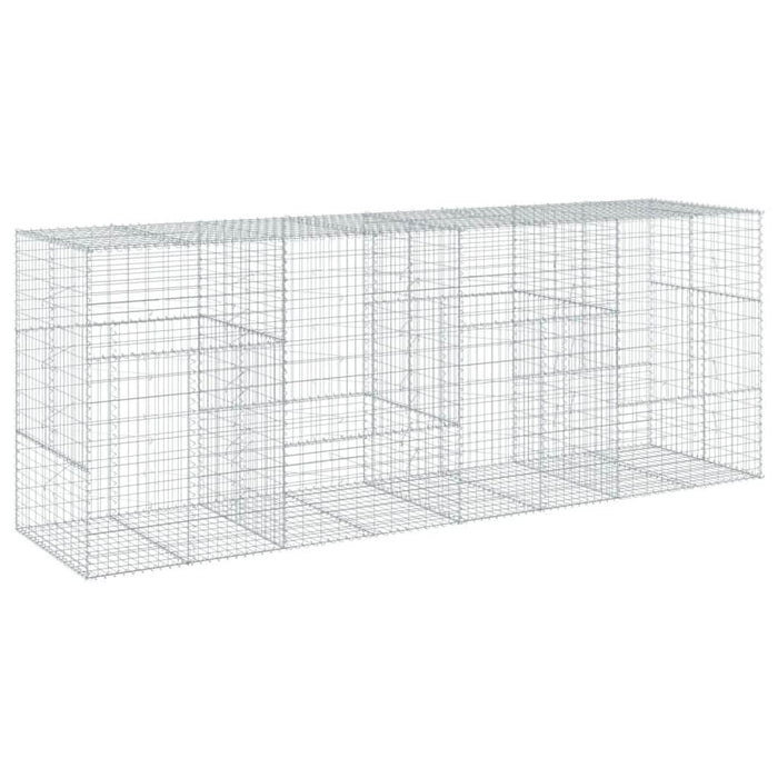 Coș gabion cu capac, 400x100x150 cm, fier galvanizat - WALTI WALTI