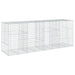 Coș gabion cu capac, 400x100x150 cm, fier galvanizat - WALTI WALTI