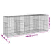 Coș gabion cu capac, 400x100x150 cm, fier galvanizat - WALTI WALTI