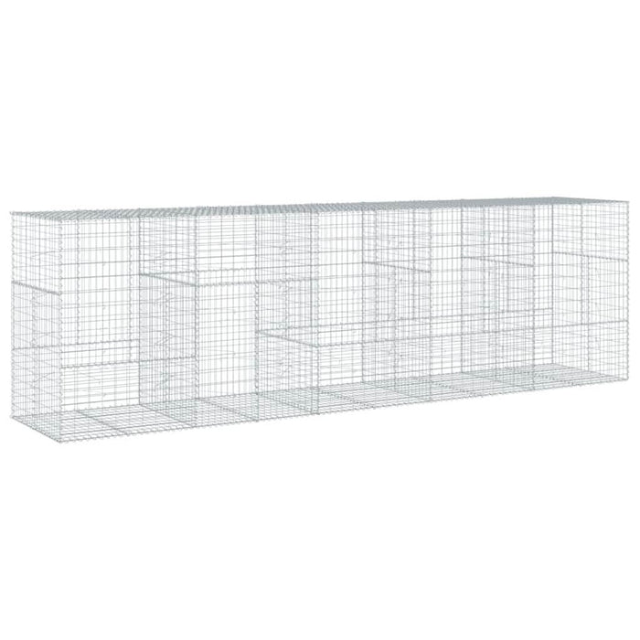 Coș gabion cu capac, 500x100x150 cm, fier galvanizat - WALTI WALTI