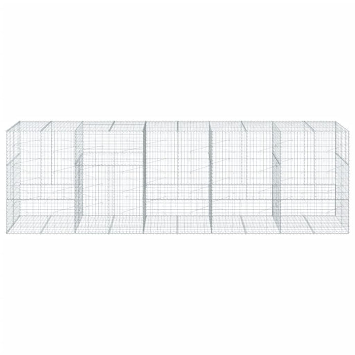 Coș gabion cu capac, 500x100x150 cm, fier galvanizat - WALTI WALTI