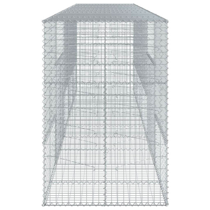 Coș gabion cu capac, 500x100x150 cm, fier galvanizat - WALTI WALTI