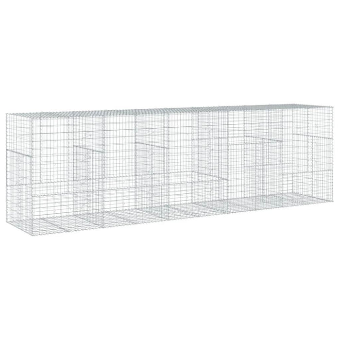 Coș gabion cu capac, 500x100x150 cm, fier galvanizat - WALTI WALTI