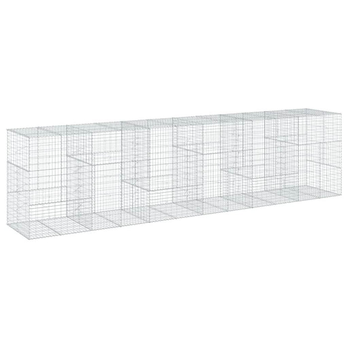 Coș gabion cu capac, 600x100x150 cm, fier galvanizat - WALTI WALTI