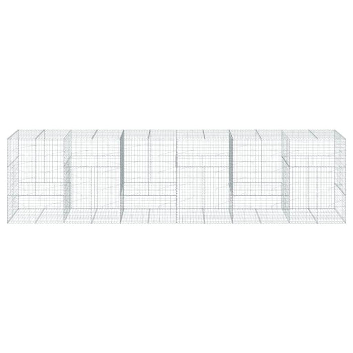Coș gabion cu capac, 600x100x150 cm, fier galvanizat - WALTI WALTI