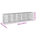 Coș gabion cu capac, 600x100x150 cm, fier galvanizat - WALTI WALTI