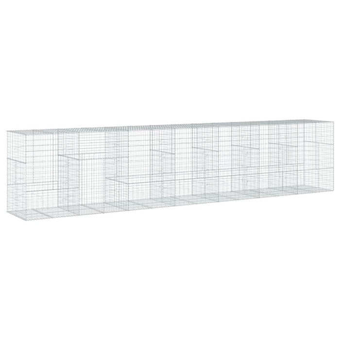 Coș gabion cu capac, 700x100x150 cm, fier galvanizat - WALTI WALTI