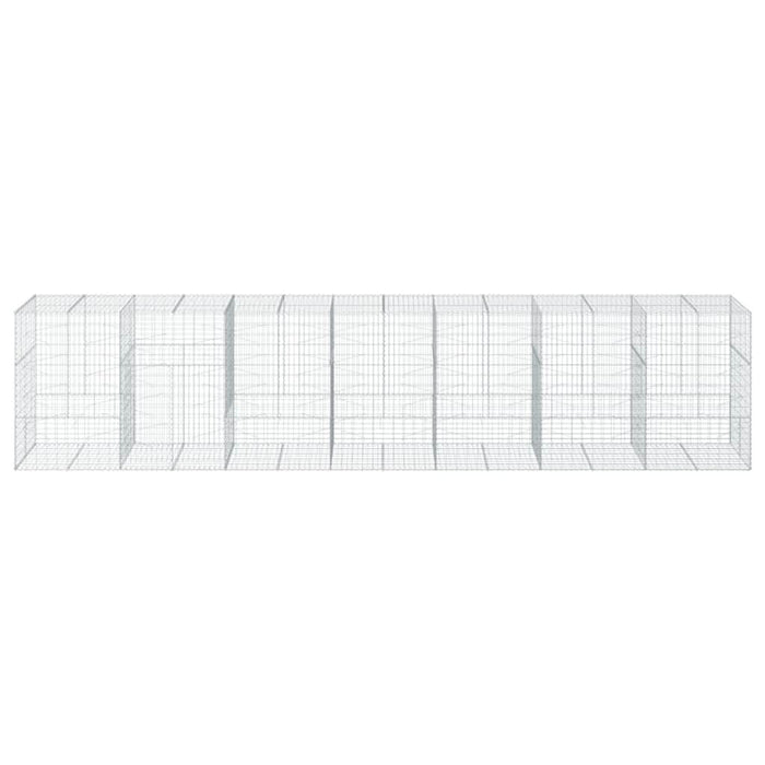 Coș gabion cu capac, 700x100x150 cm, fier galvanizat - WALTI WALTI