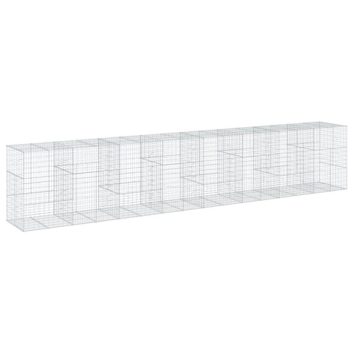 Coș gabion cu capac, 800x100x150 cm, fier galvanizat - WALTI WALTI
