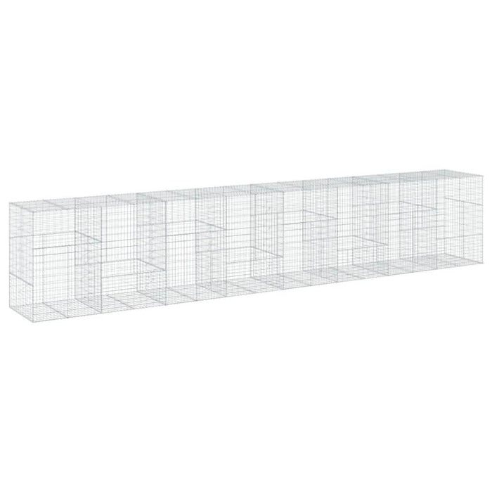 Coș gabion cu capac, 800x100x150 cm, fier galvanizat - WALTI WALTI