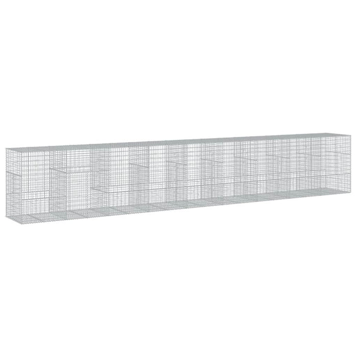 Coș gabion cu capac, 900x100x150 cm, fier galvanizat - WALTI WALTI