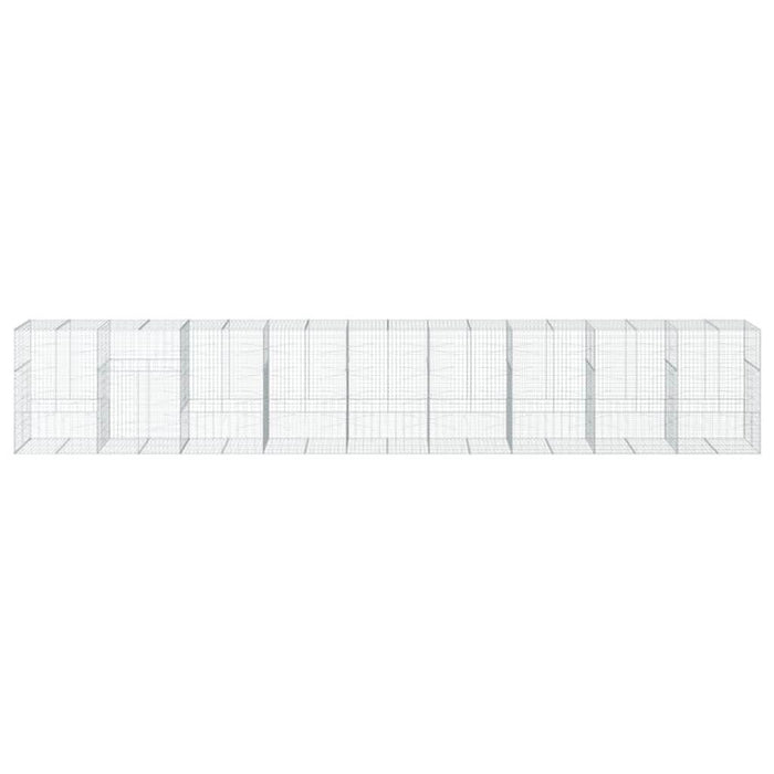 Coș gabion cu capac, 900x100x150 cm, fier galvanizat - WALTI WALTI