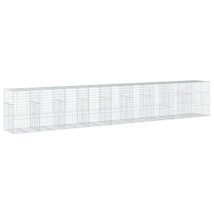 Coș gabion cu capac, 900x100x150 cm, fier galvanizat - WALTI WALTI